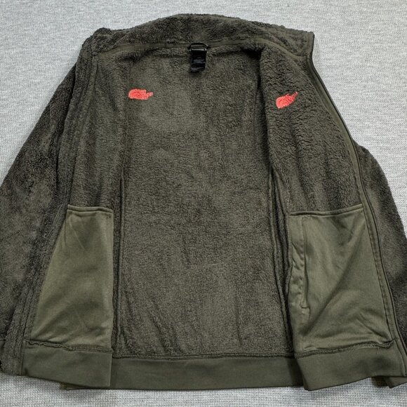 The North Face Womens Olive Green Full Zip Jacket Long Sleeve Fleece Mock Size M - Picture 5 of 16